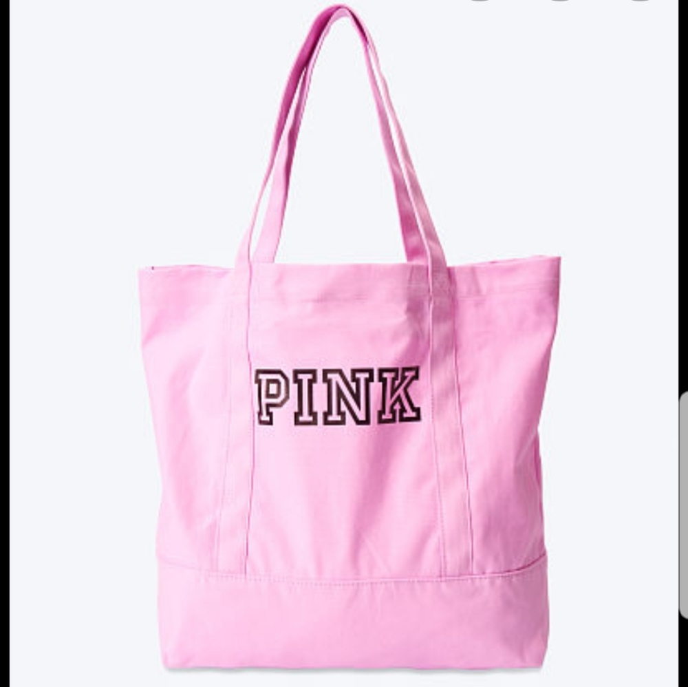 Pink canvas tote